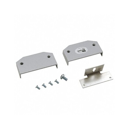 Jackson Satin Aluminum Base End Cap Package for Model 1285 Exit Device 302652628